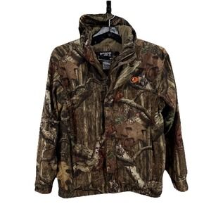 Mossy Oak Break-Up Infinity Full Zip Camo‎ Jacket Hooded L Camouflage Hunting